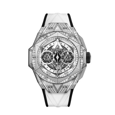 Big Bang SANG BLEU II TITANIUM WHITE PAVÃ‰ Ref# 418.NX.2001.RX.1604.MXM20