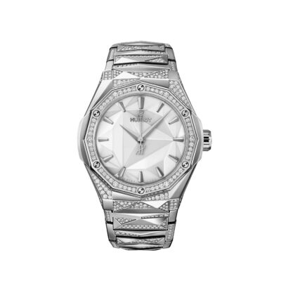 Hublot Classic Fusion ORLINSKI BRACELET TITANIUM WHITE ALTERNATIVE PAVÃ‰ Ref# 550.NS.2200.NS.3804.ORL22