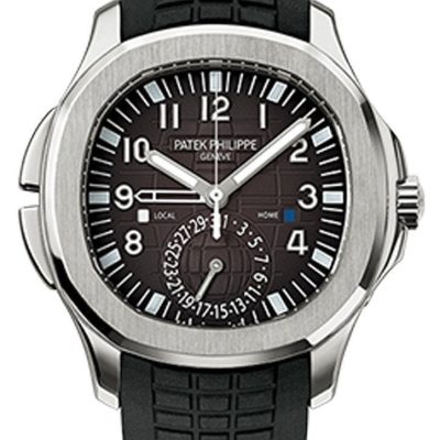 Patek Philippe Aquanaut Dual Time Black Dial Automatic Men’s Watch 5164A-001
