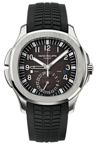 Patek Philippe Aquanaut Dual Time Black Dial Automatic Men’s Watch 5164A-001