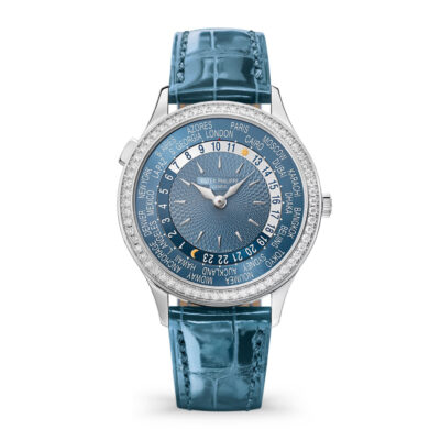 Patek Philippe Womenâ€™s Complication World-Time, 18k White Gold set with 89 diamonds (~1.03 ct.), 36mm, Ref# 7130G-016