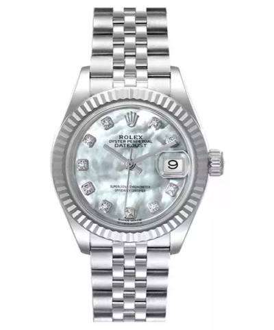 Rolex 179174 Diamond Lady Datejust “White Gold Bezel” Mother Of Pearl