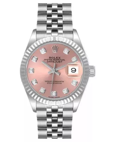 Rolex 179174 Diamond Lady Datejust “White Gold Bezel” Mother Of Pearl-Pink