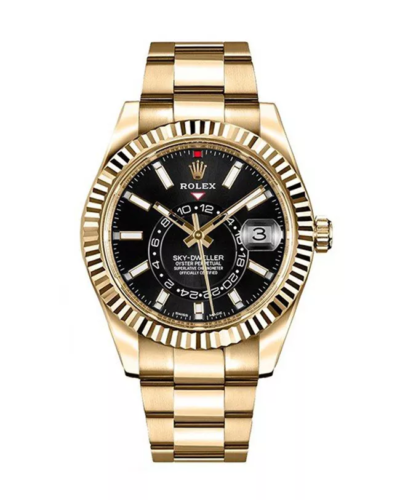 Rolex 326238 Sky-Dweller Yellow Gold Men’s Black Dial Watch