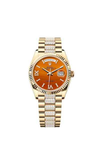 Rolex Day-Date 36, 18k Yellow Gold with Diamond-set, 36mm, Ref# 128238-0089