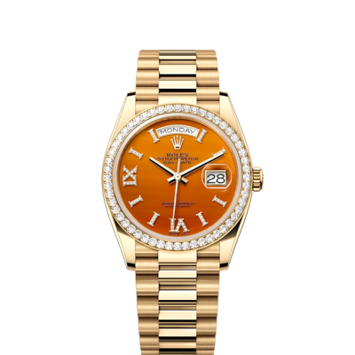 Rolex Day-Date 36, 18k Yellow Gold with Diamond-set, 36mm, Ref# 128348rbr-0049