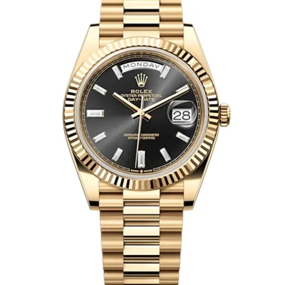 Rolex Day-Date 40 Presidential dial, Fluted Bezel, President bracelet, 2022 model Yellow gold Watch 228238-0004