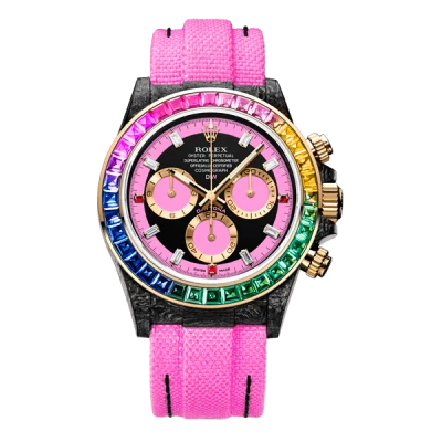 ROLEX Diw Daytona carbon rainbow pink 40mm carbon