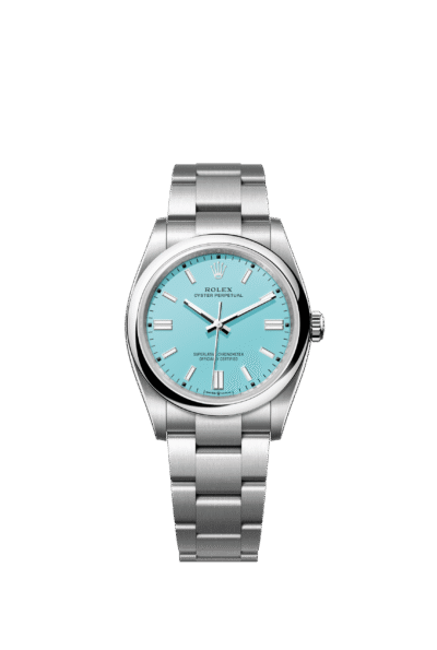 Rolex Oyster Perpetual 36, Turquoise blue dial, 36mm, Oystersteel Ref# 126000-0006