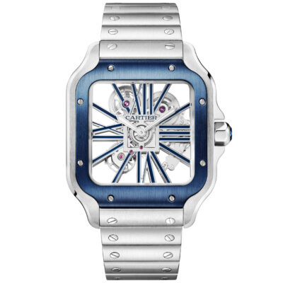 Santos de Cartier Large Skeleton/Blue Dial Men’s Watch