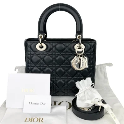 Diamond Quilted Leather Top Handle Bag - Elegant Crossbody Chain Purse - Black Structured Handbag for Women - Luxury Evening Clutch
